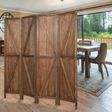 Woodyhome™ 4/6 Panels Room Folding Screen Divider Furniture Classic Wooden