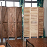 Adjustable Room Divider Wood Folding Stand