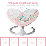 Kimbosmart® LED Electric Swing Shaker Recliner Comfort Newborn Autoswing Chair Musical Bed