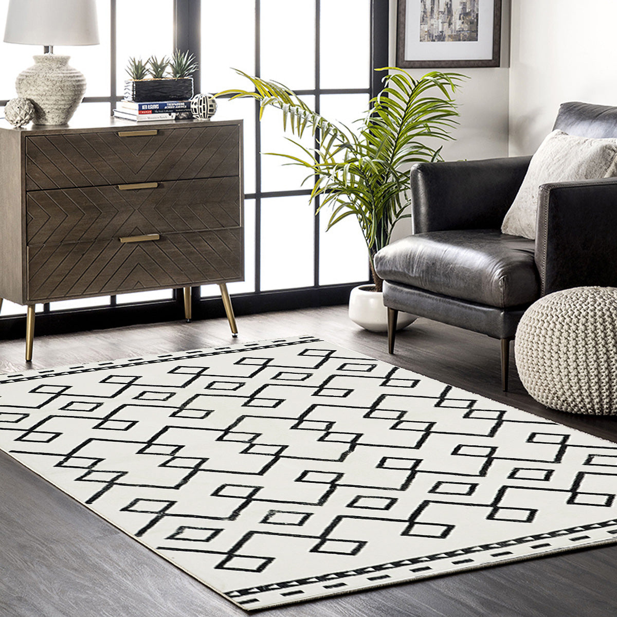 Snailhome Soft Area Rugs for Room, Non-Slip Carpet Floor Mat, Home