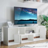 Woodyhome™ TV Stand Modern DIY  Shelves Entertainment Console Center Living room Furniture
