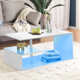 Woodyhome™ LED Coffee Table 3 Tier High Gloss Modern