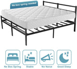 Adjustable Full Size Mental Platform Bed Frame Foundation w/Headboard Sturdy 14"