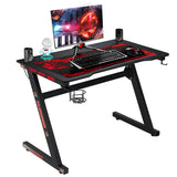 43'' Racing Style Gaming/Computer Table W/ Light Cup Holder Headphone Hook